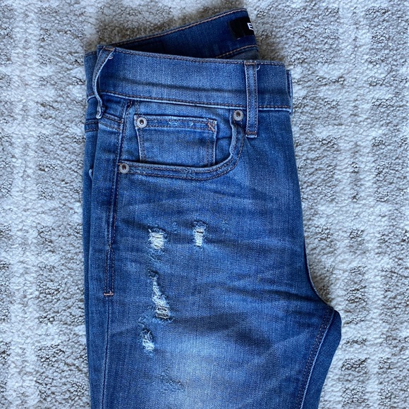 •Express• Distressed Mid-Rise Barely Boot Bootcut Jean - Picture 15 of 15